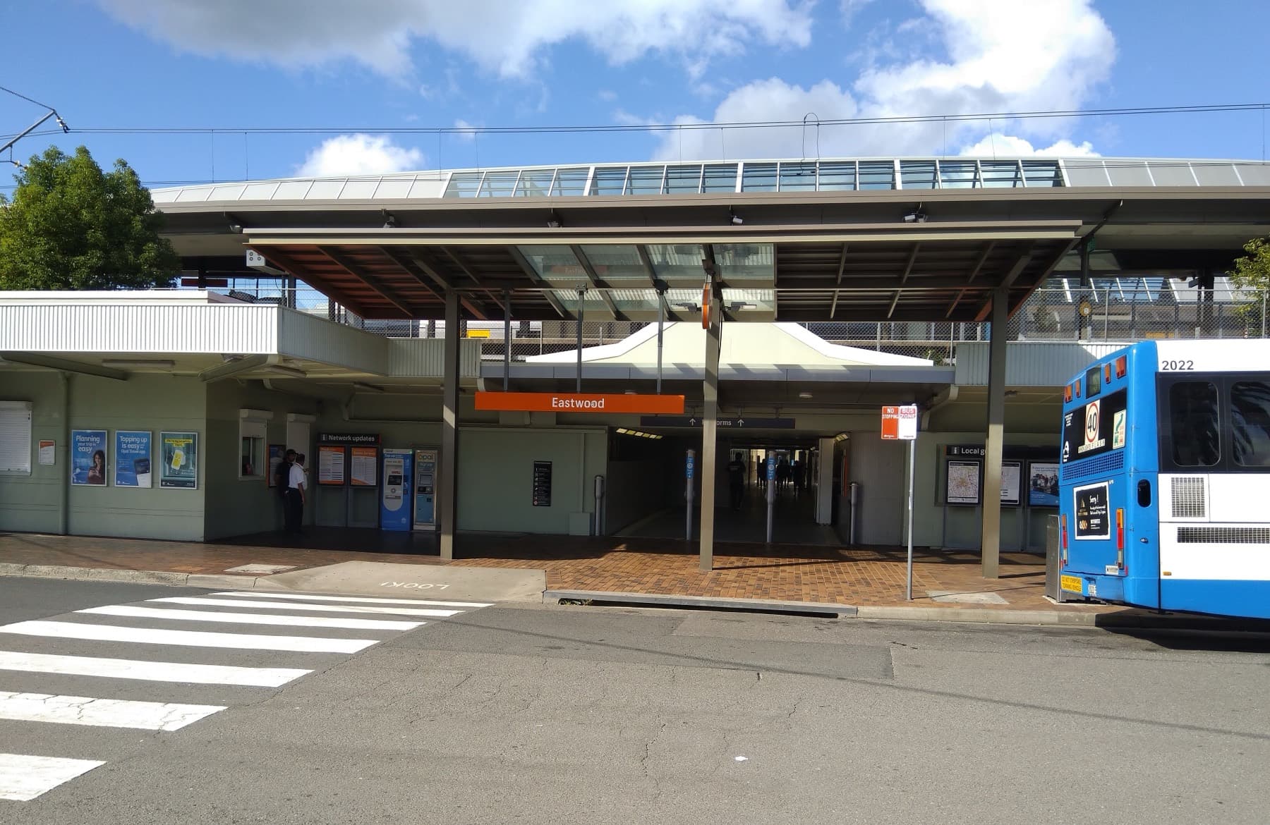 Eastwood station entrance in Ryde and Sydney's Northern Districts