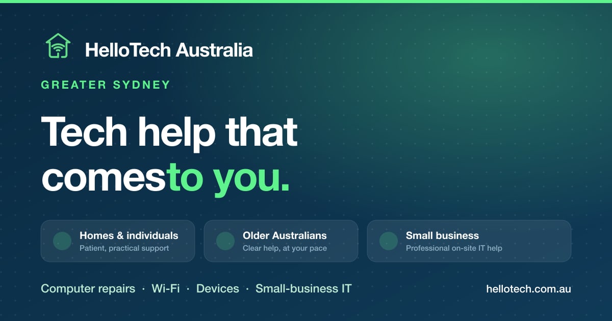 Tech Support & Computer Repairs Sydney · HelloTech
